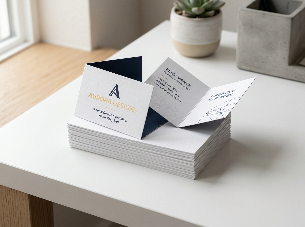 Folded Business Cards